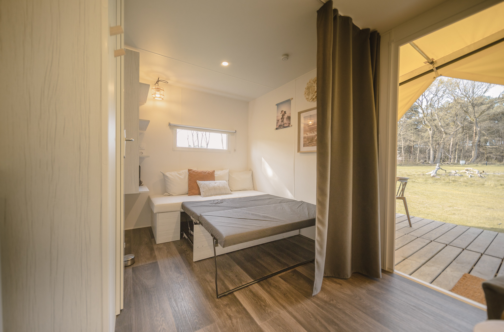 Glamping met zicht op de heide bij Lemeler Esch