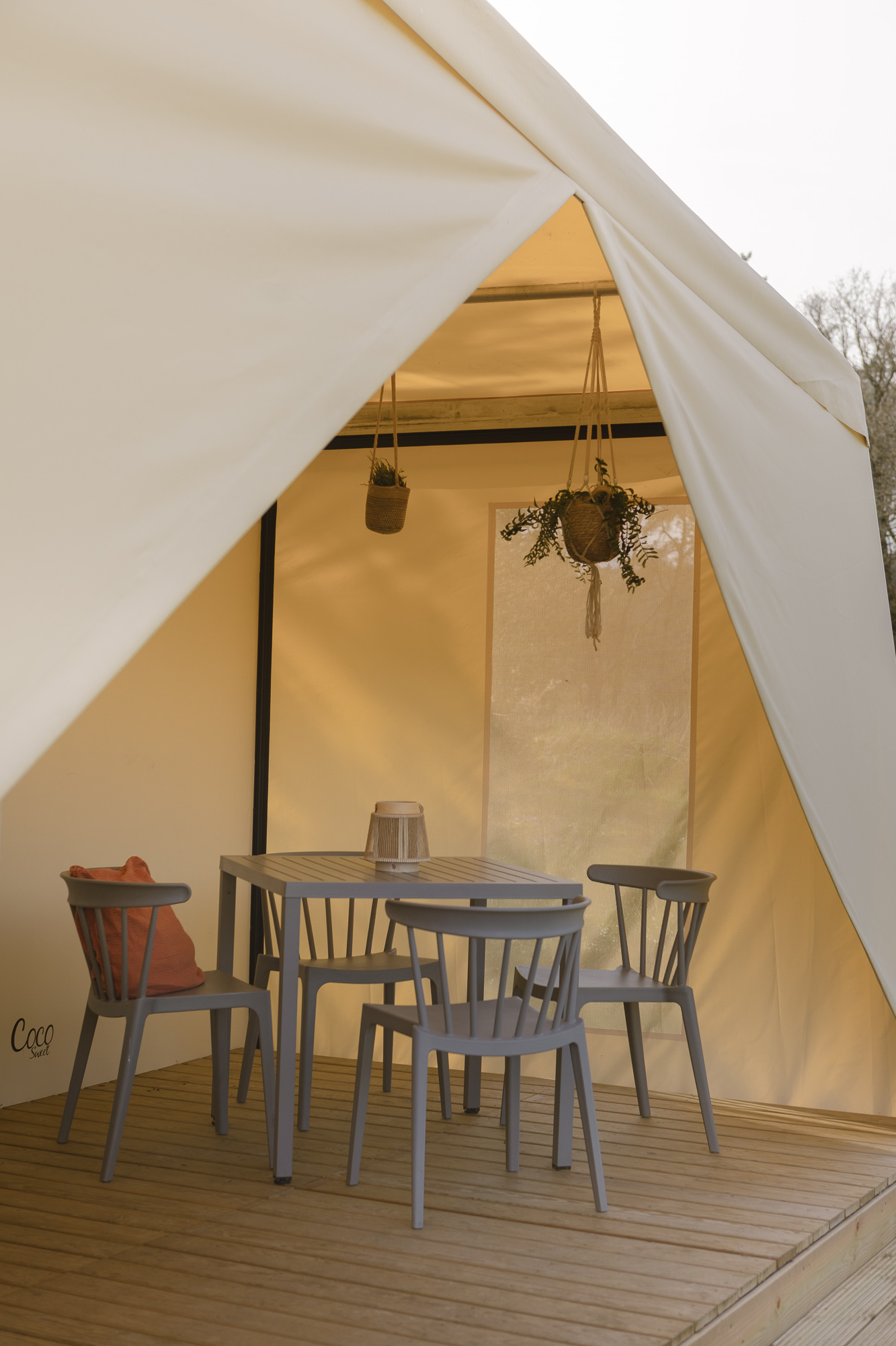 Glamping met zicht op de heide bij Lemeler Esch