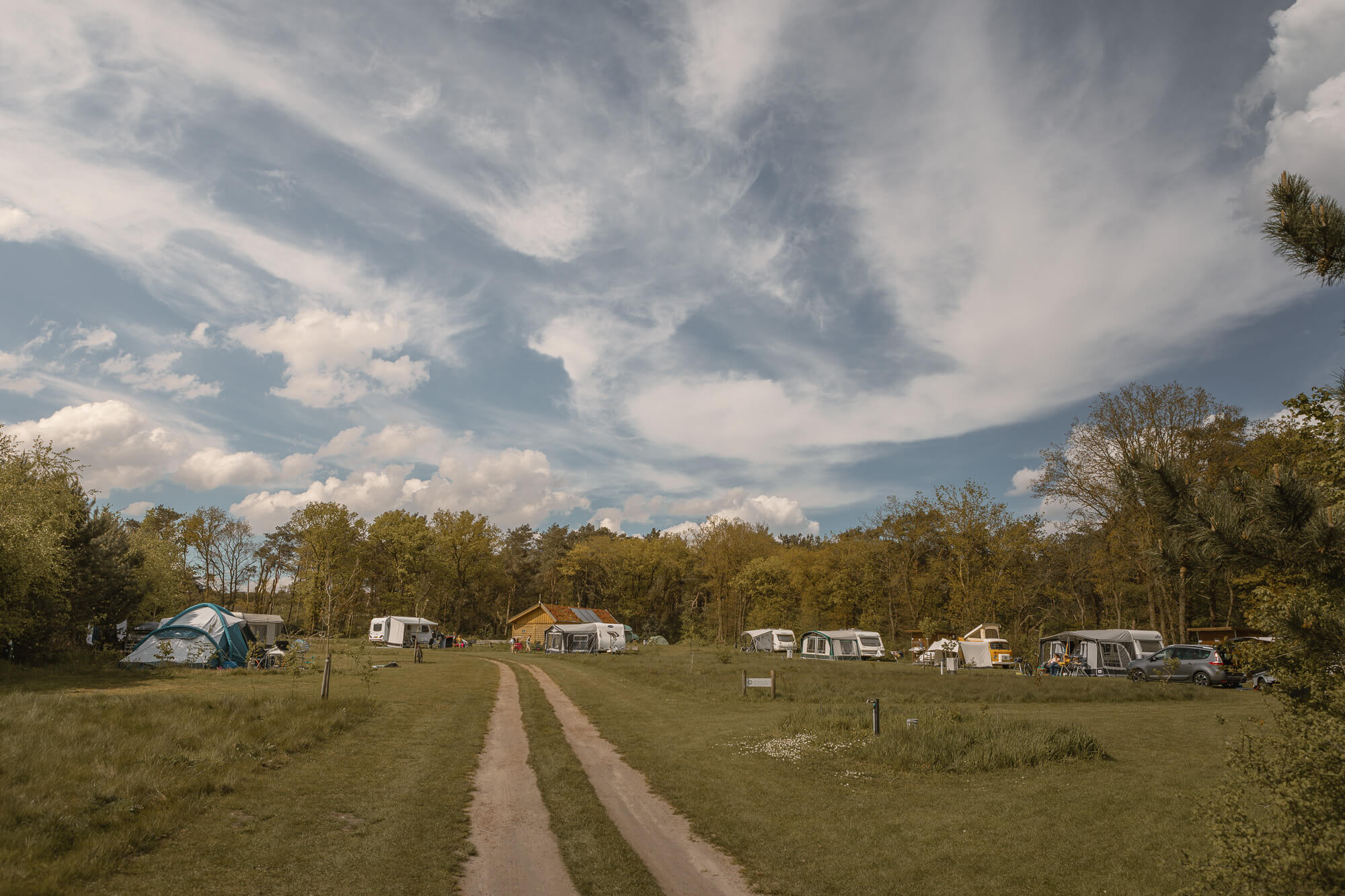 Kamperen op kampeerveld Heidezicht bij Lemeler Esch natuurcamping