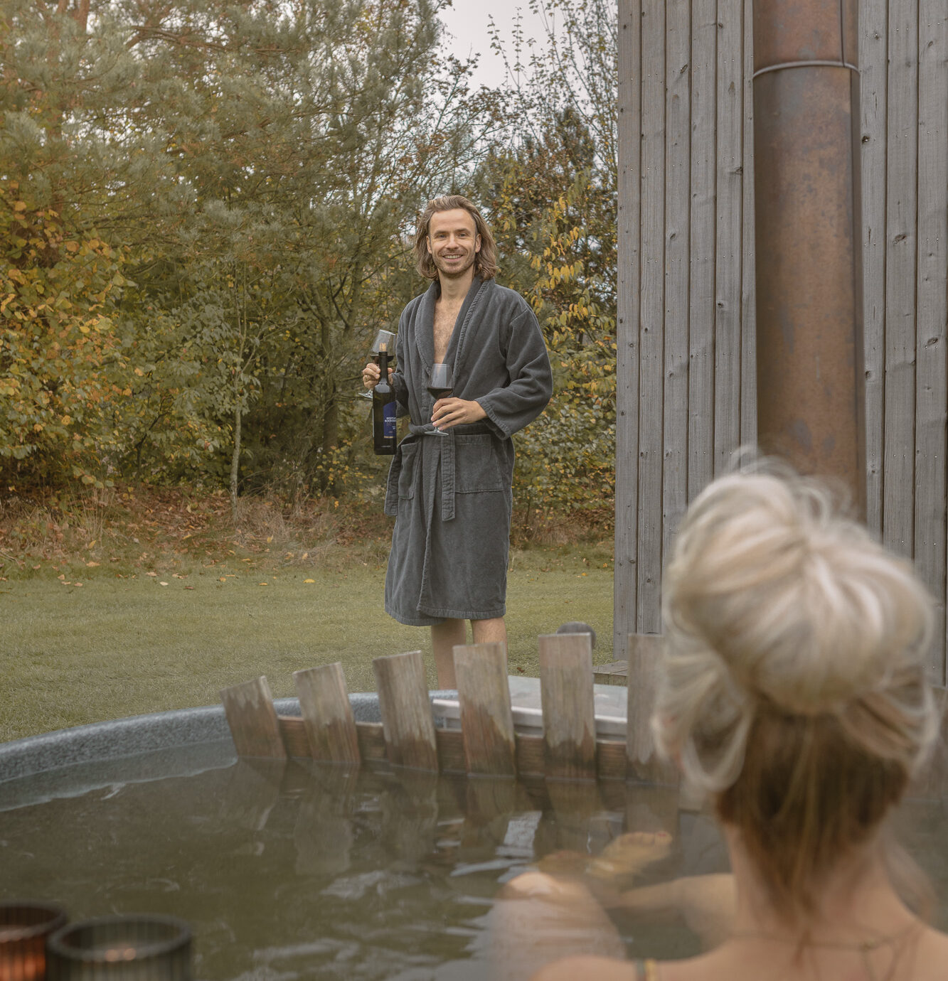 Stel in hottub Trek-in natuurhuisje bij Lemeler Esch natuurcamping