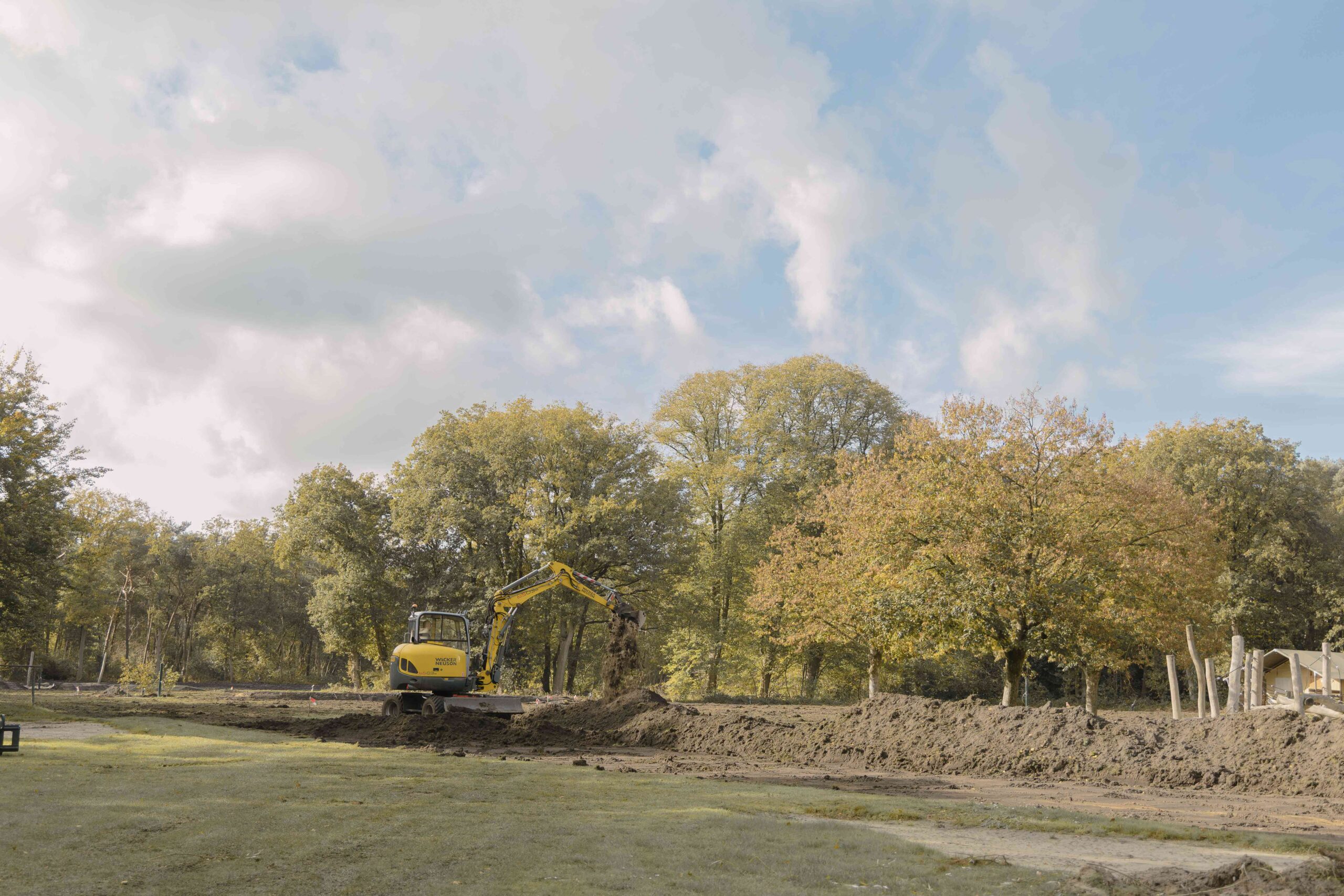 Kampeerveld Akker in ontwikkeling bij Lemeler Esch